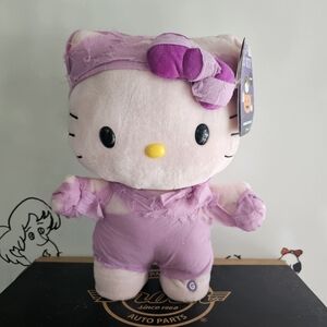 Hello Kitty Plush in Light Purple and Dark Pink
